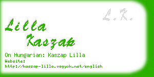 lilla kaszap business card